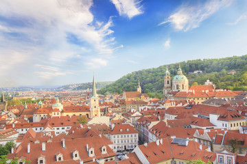 Obraz premium Beautiful view of Hradcany, Prague's historic district, Czech Republic