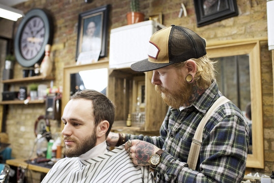 Portrait of a male barber