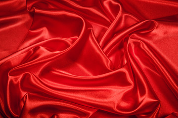 Red silk fabric