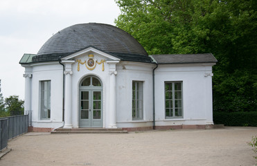 Fototapeta na wymiar Café house of the princes in the garden of the castle Johannisburg in Aschaffenburg Bavaria