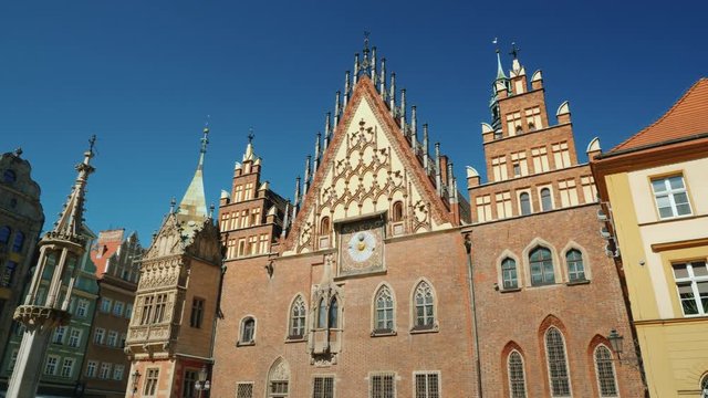 The building of the ancient city hall in Wroclaw, Poland