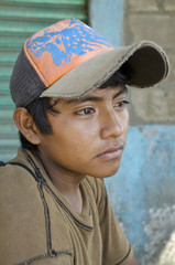 Portrait of a young boy in the southern border of Mexico