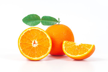 Fototapeta na wymiar orange fruit on white background isolate.