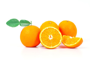 Fototapeta na wymiar orange fruit on white background isolate.