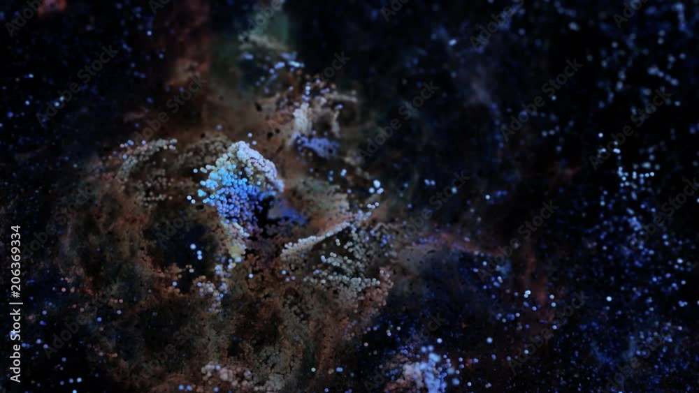 Canvas Prints unique particle cloud render of the tarantula nebula. cg recreation. 4k.