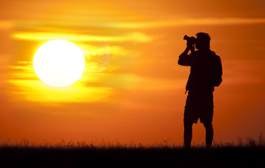 Fotograf in the evening