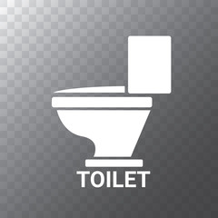 vector Toilet symbol. toilet sign or toilet bowl isolated on transparent background