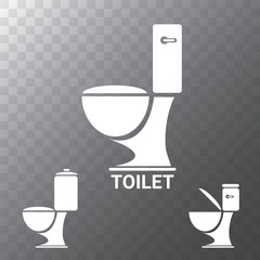 vector Toilet symbol. toilet sign or toilet bowl isolated on transparent background