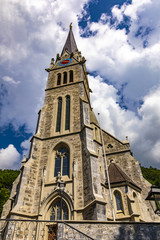 Fototapeta na wymiar Vaduz cathedral in Liechtenstein