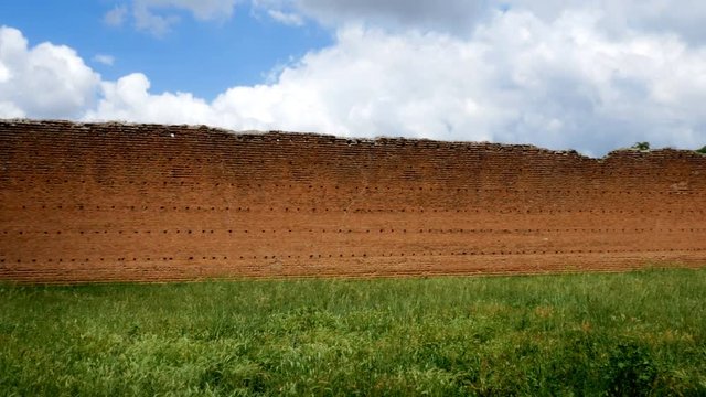 stone wall near the Circus of Maxentius, ancient Appia