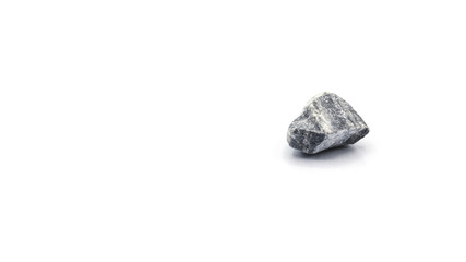 grey small rock isolated on white background