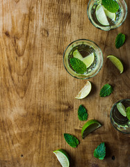 Water with fresh lime and mint
