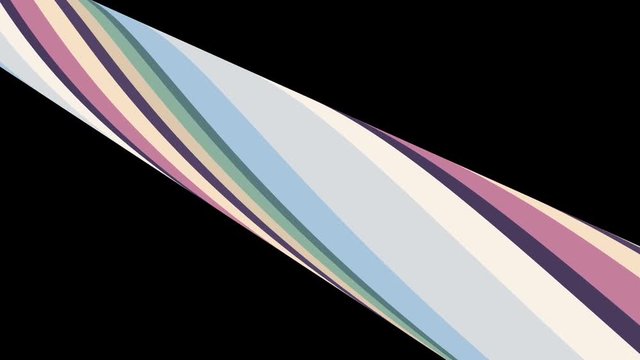 Soft colors flat 3D tube rainbow candy seamless loop abstract shape animation diagonal background new quality universal motion dynamic animated colorful joyful video footage