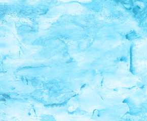 Blue watercolor paint background.