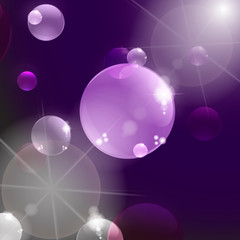 bubbles with reflections on dark background