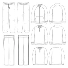 Vector tempalte for Men's lounge wear © Dos Gatos Studio