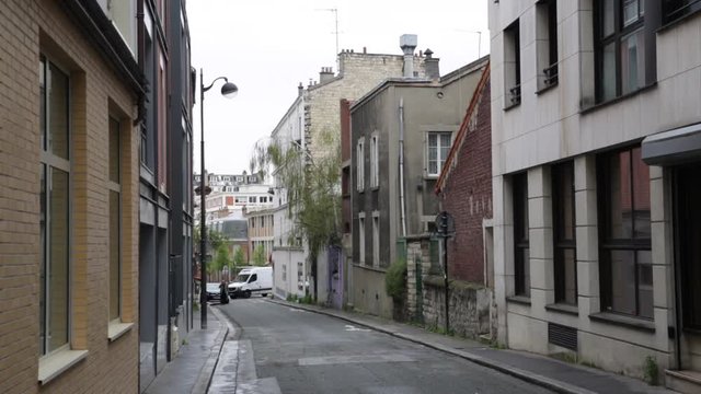 Small street in Paris, France