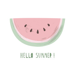 Vector illustration of watermelon slice