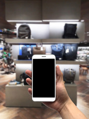 blurred photo, Blurry image,People shopping in  Department Store, background