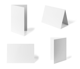 folded leaflet white blank paper template book desktop calendar