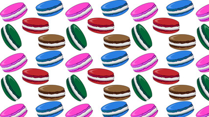 colorful macaroons pattern