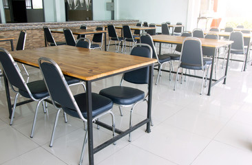dining table in the university