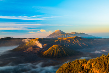 The active volcano of Mount Bromo