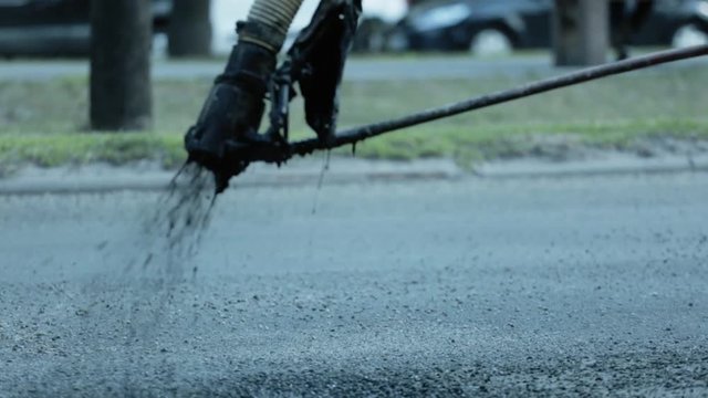 repair of roads, aying of asphalt, bitumen, blacktopping, building, traffic, worker, HD