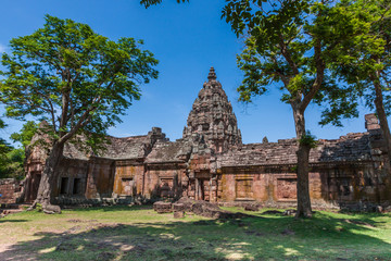 Phanom Rung historical park is Castle Rock old Architecture about a thousand years ago at Buriram...
