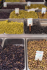 Fresh olivesfound in big heaps in Greek markets
