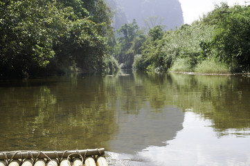 a rafting tour in the jungle - obrazy, fototapety, plakaty