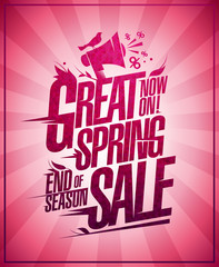 Great spring sale, end of season sale discounts