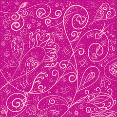 Pink background with exquisite romantic pattern