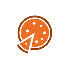 Pizza icon icon. Fast food sign. Vector illustration, flat design.