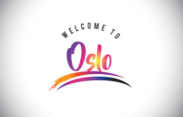 Oslo Welcome To Message in Purple Vibrant Modern Colors.