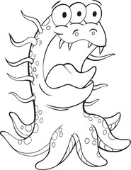 Cute Monster Vector Illustration Art