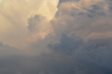 Dark and light clouds before the rain