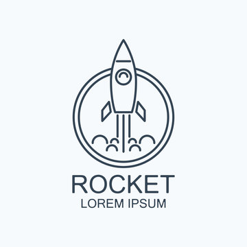 Rocket icon. Rocket logo