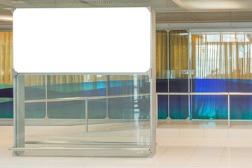 beauty  full blank advertising billboard at airport background large LCD advertisement
