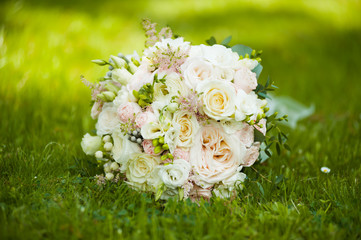Beautiful bride wedding bouquet
