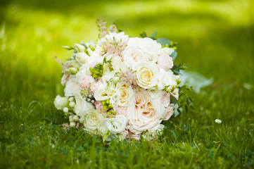 Beautiful bride wedding bouquet