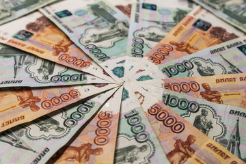 Fototapeta na wymiar cash Russian rubles