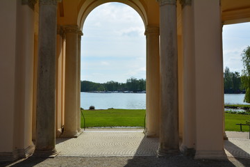 Blick aus dem Schlossgarten auf den Schweriner See