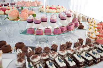 Tasty candies on the wedding