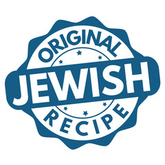 Original jewish recipe  grunge rubber stamp