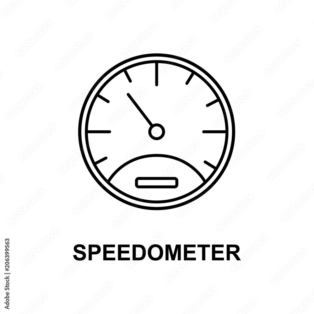 Poster speedometer icon. element of measuring instruments icon with name for mobile concept and web apps. t