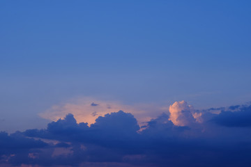 Blue sky background.