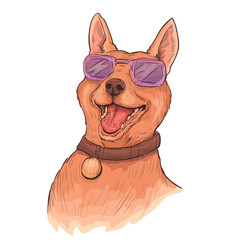 Watercolor Funny dog