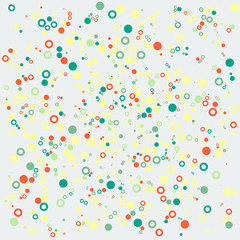 Colored abstract geometric bubbles flat pattern background