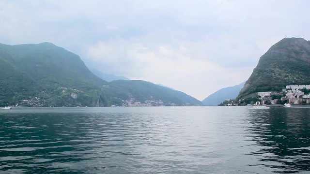 Lugano, Switzerland. Lake Panorma.